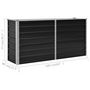 Voir la diapositive 6 : VIDAXL Lit sureleve de jardin Anthracite 160x40x77 cm Acier galvanise