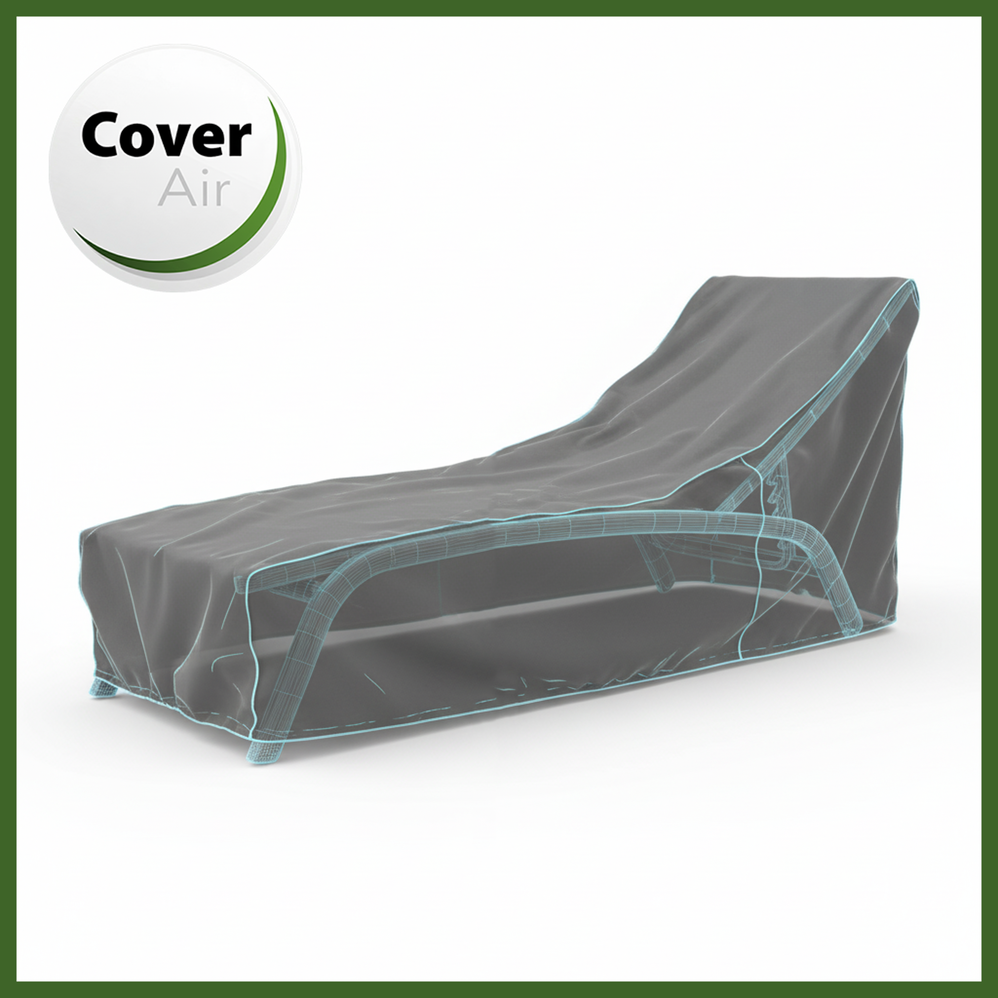 Voir la diapositive 2 : Jardiline Housse BAIN DE SOLEIL - 200 x 75 x 60/30 cm - Cover Air