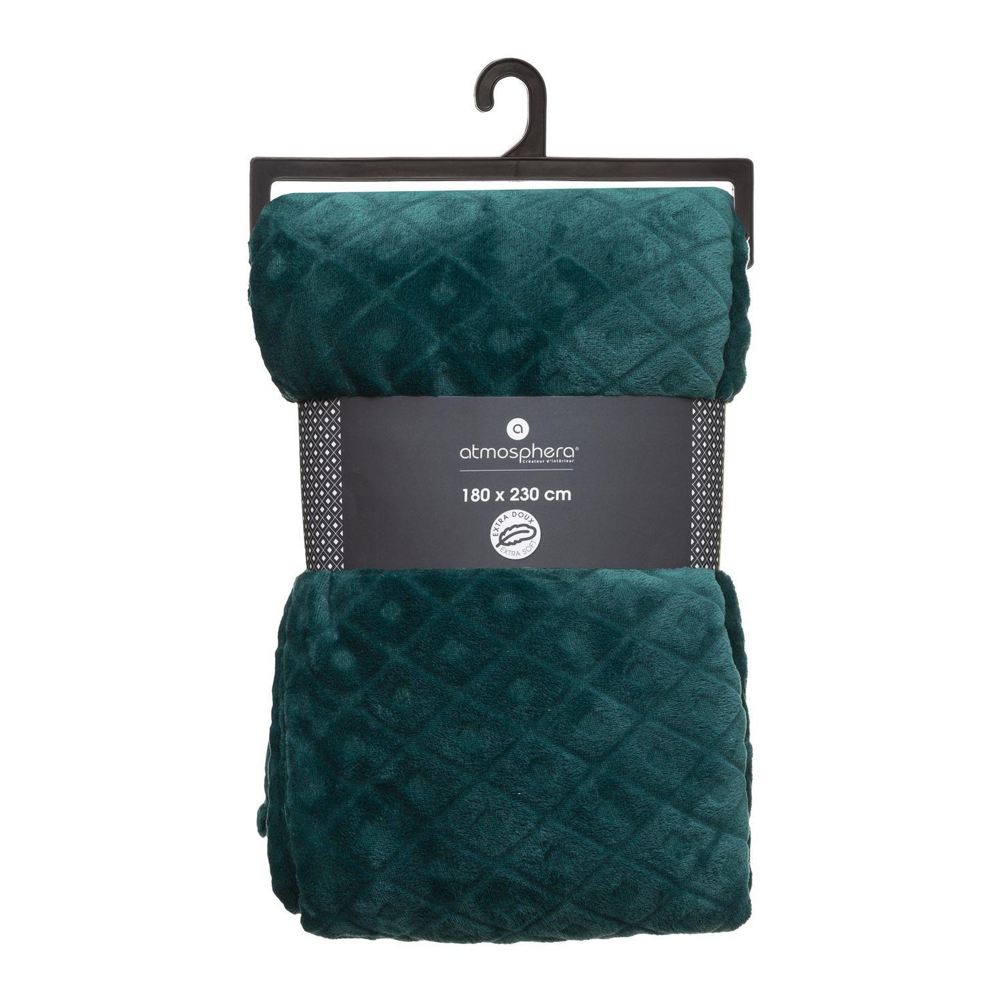 Voir la diapositive 4 : ATMOSPHERA Plaid en Flanelle détails losanges en 3D