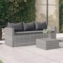 Voir la diapositive 1 : VIDAXL Canape de jardin 3 places avec coussins Gris Resine tressee