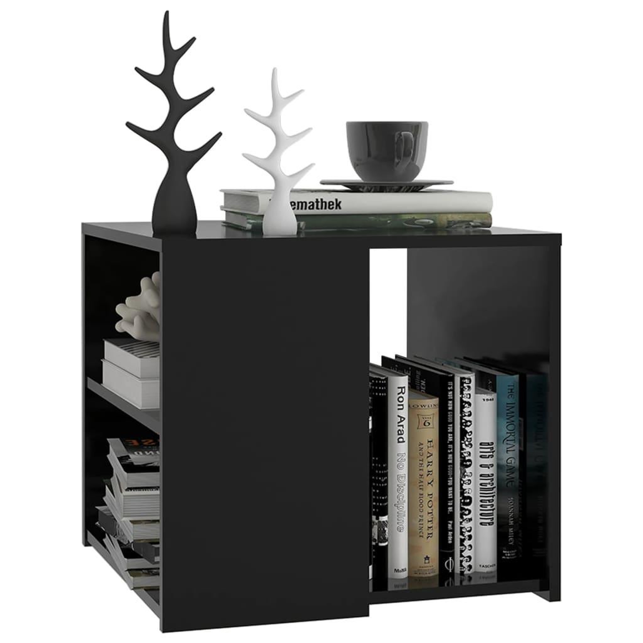 Voir la diapositive 3 : VIDAXL Table d'appoint noir 50x50x45 cm bois d'ingenierie