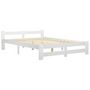 Voir la diapositive 2 : VIDAXL Cadre de lit sans matelas blanc bois de pin massif 140x200 cm