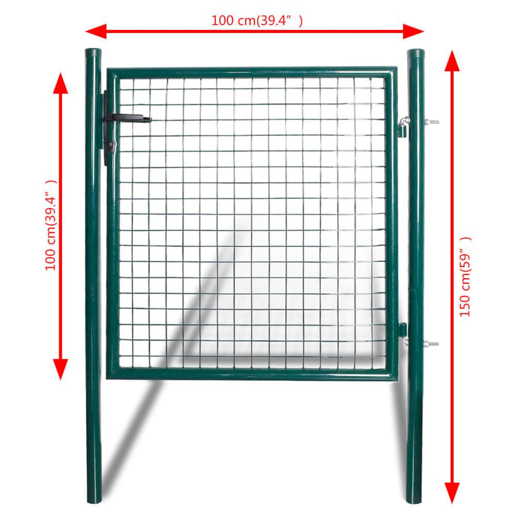 Voir la diapositive 2 : VIDAXL Portail de cloture a une porte 100x100 cm en acier thermolaque