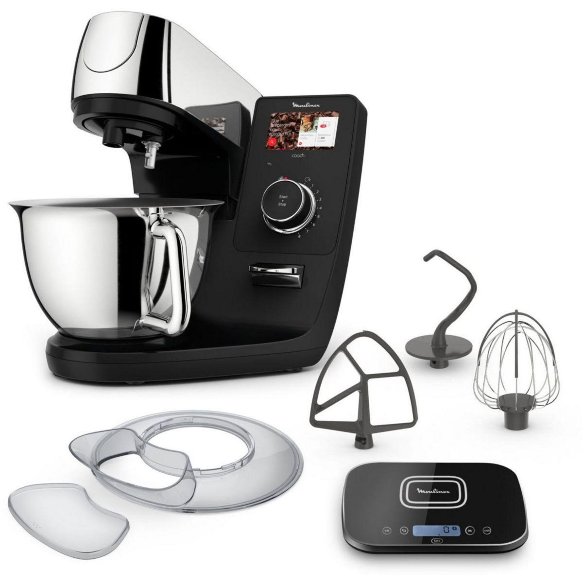 MOULINEX Robot pâtissier QA951810 i-coach touch balance connectée