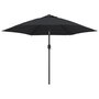 Voir la diapositive 2 : VIDAXL Parasol d'exterieur avec lumieres LED et mat en acier Noir
