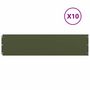 Voir la diapositive 2 : VIDAXL Bordures pelouse 10pcs vert olive 25x103cm acier lamine a froid