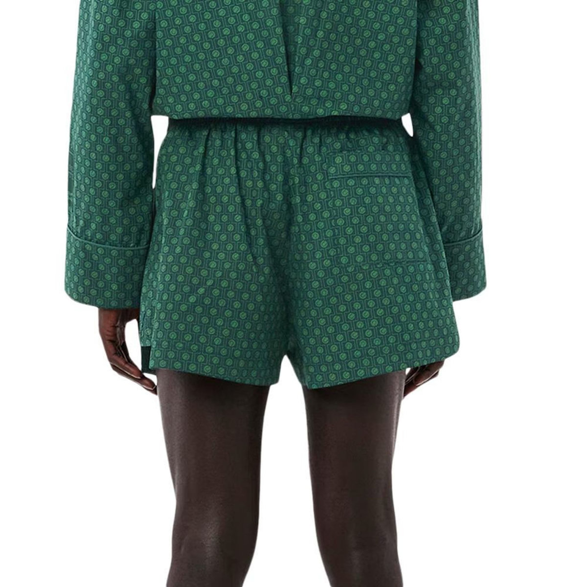 Lacoste Short Vert Homme Lacoste Runway Print Popelin