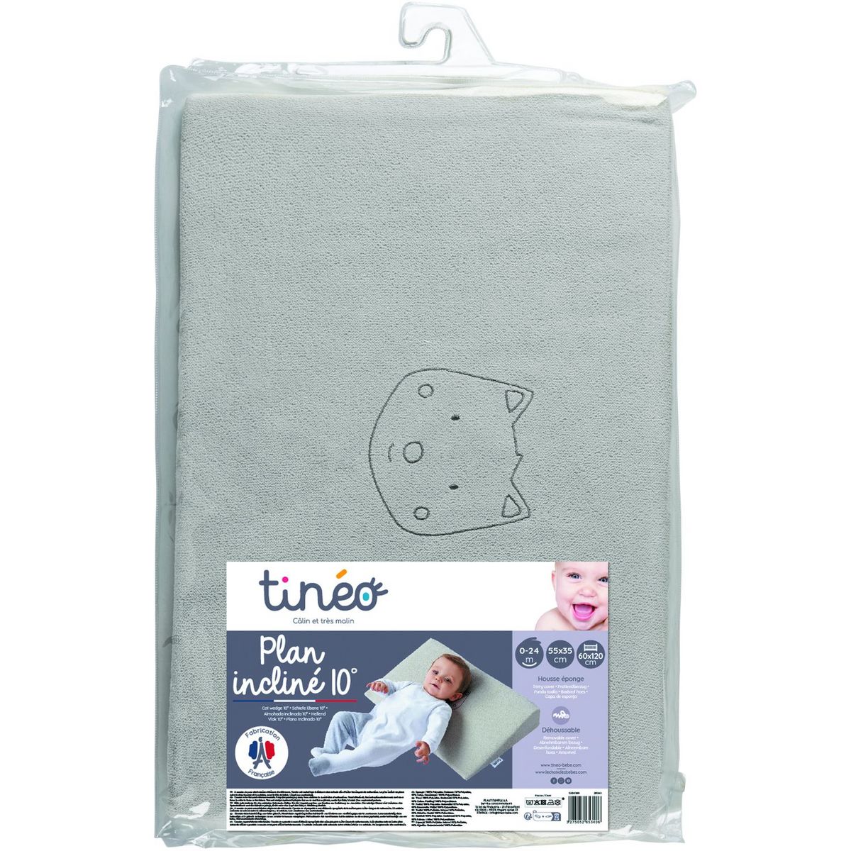 TINEO Plan incliné 10° P'tit Loup pour lit 60x120 cm