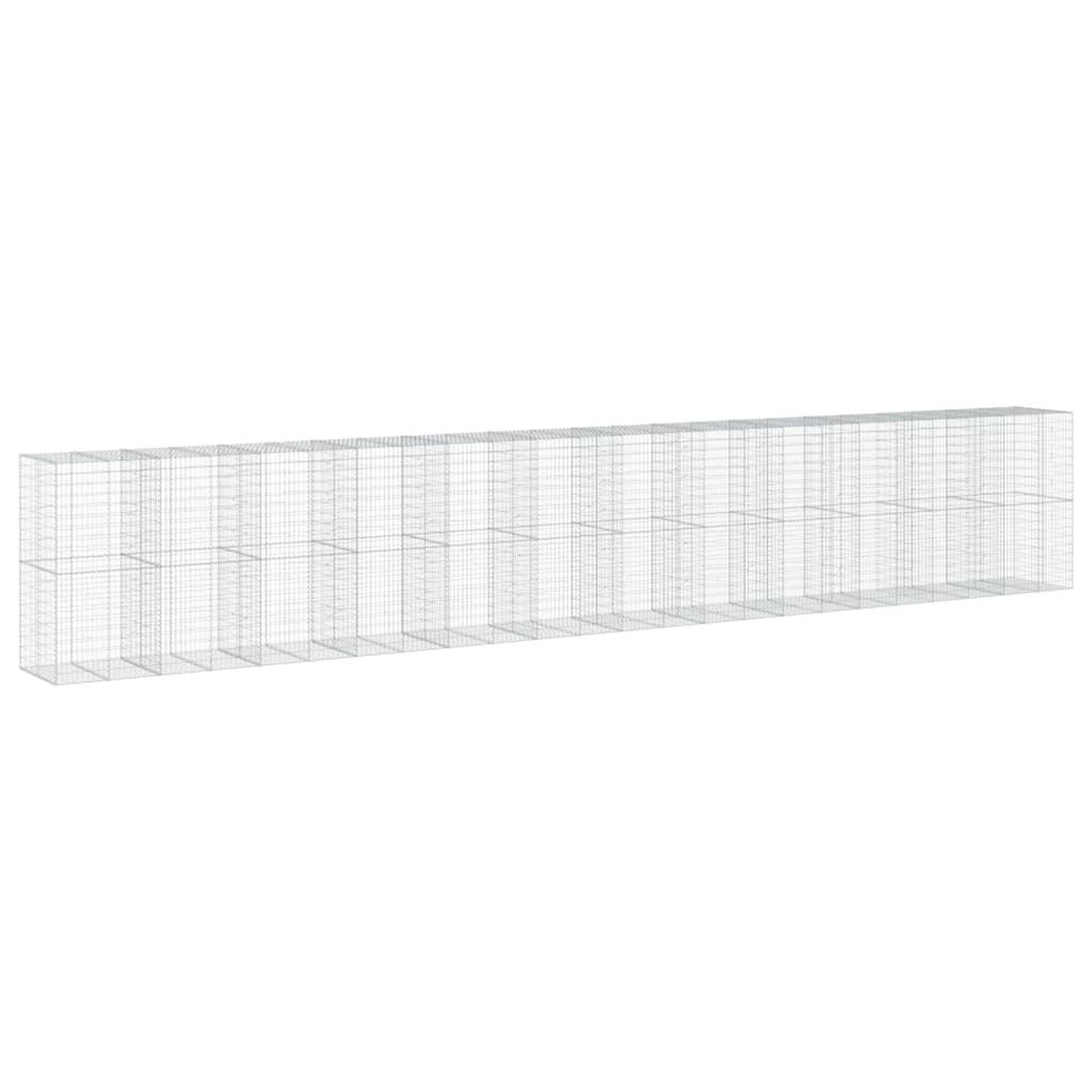 Voir la diapositive 5 : VIDAXL Panier gabion avec couvercle 1200x100x200 cm fer galvanise