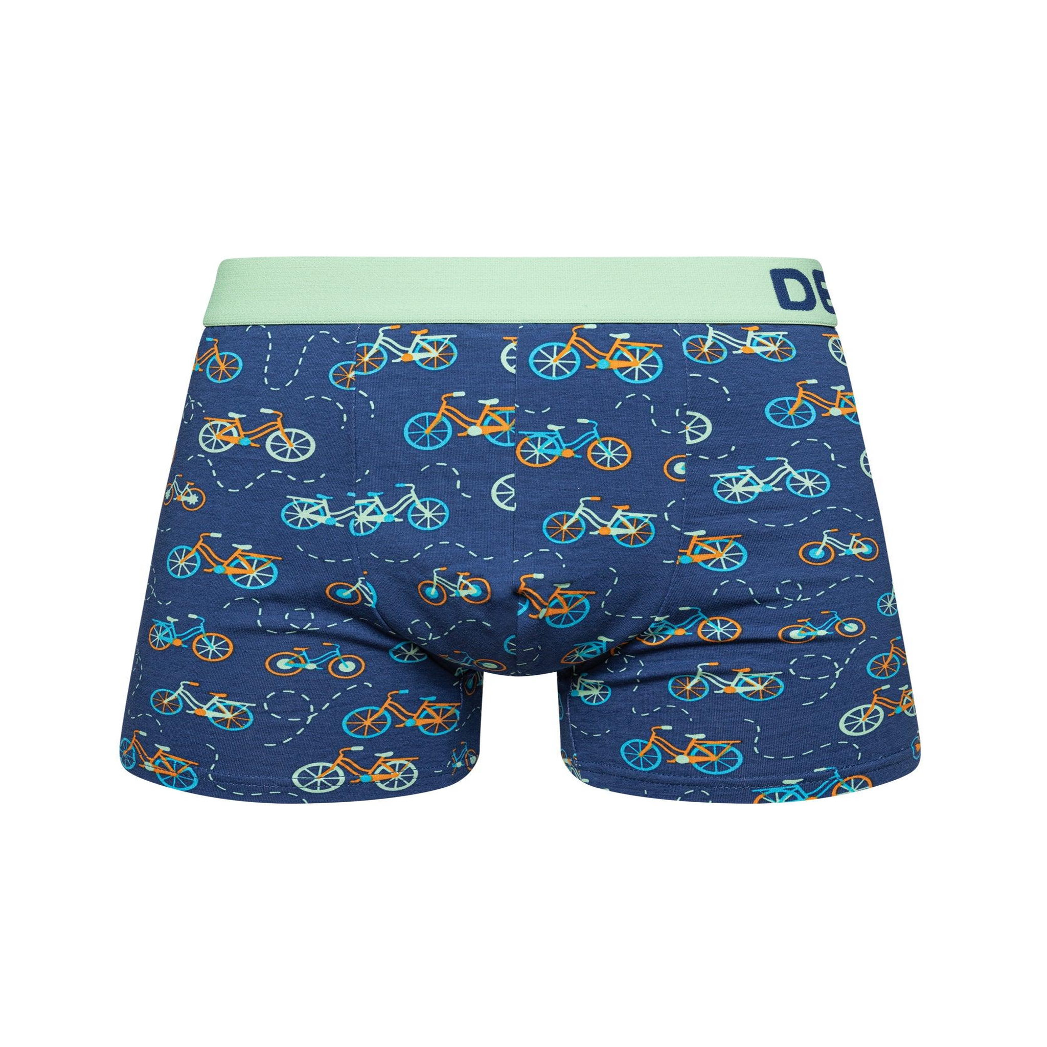 DEDOLES Boxer homme bicyclettes oranges. Coloris disponibles : Bleu