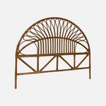 SWEEEK Tête de lit en rotin foncé, Malacca. Coloris disponibles : Marron