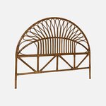 SWEEEK Tête de lit en rotin foncé, Malacca. Coloris disponibles : Marron
