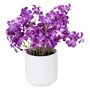 Voir la diapositive 1 : ATMOSPHERA Composition Florale & Vase  Violette  27cm Violet