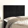 Voir la diapositive 1 : VIDAXL Tetes de lit 4 pcs Noir 72x5x78/88 cm Velours