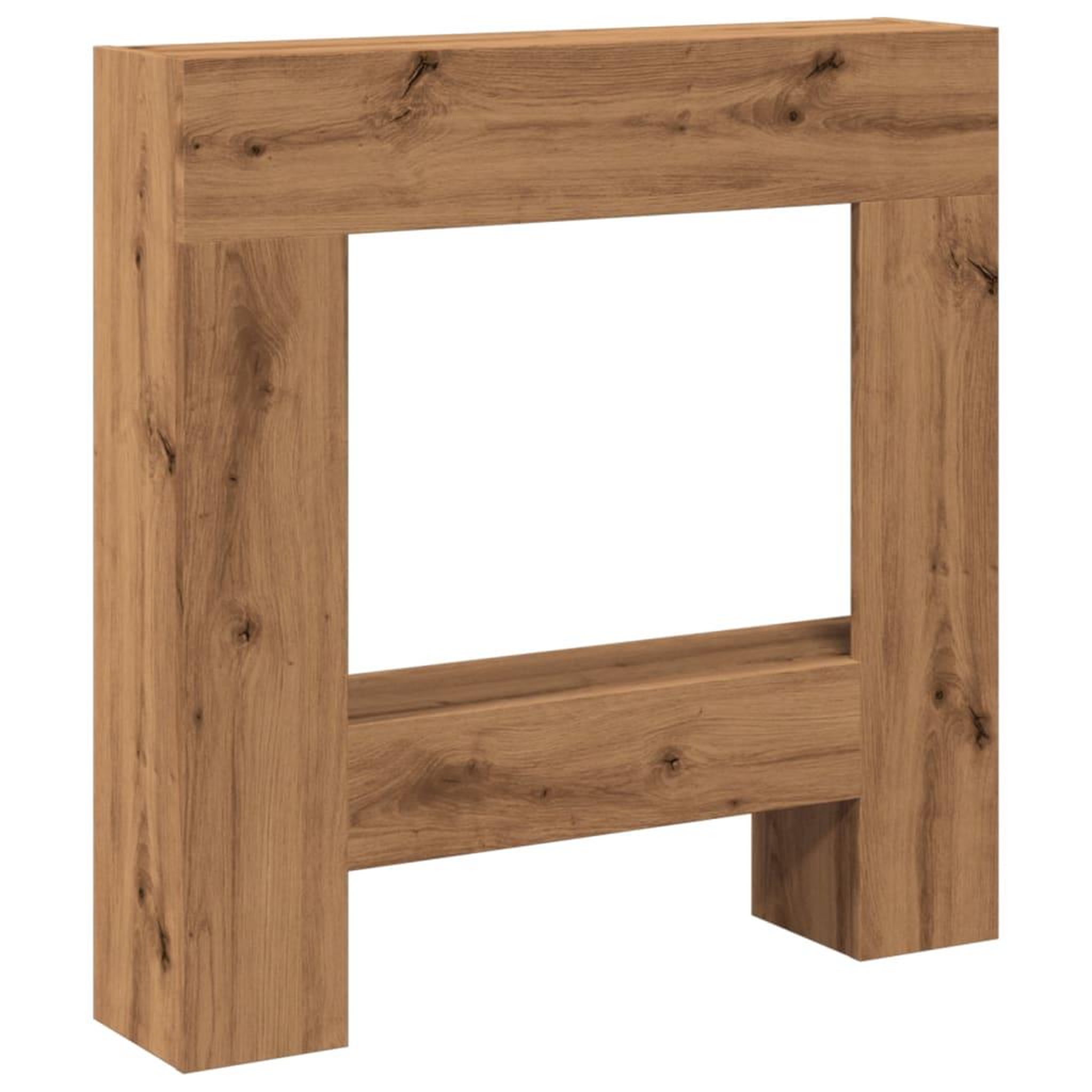 Voir la diapositive 2 : VIDAXL Cadre de cheminee chene artisanal 81x18x82 cm bois ingenierie