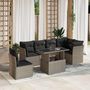 Voir la diapositive 1 : VIDAXL Salon de jardin avec coussins 7 pcs gris clair resine tressee