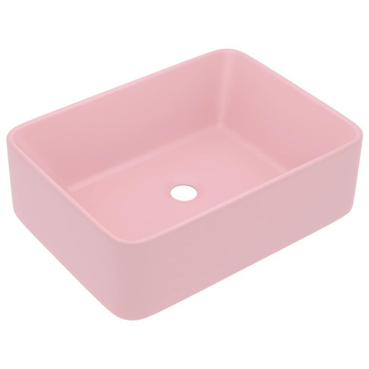VIDAXL Lavabo de luxe Rose mat 41x30x12 cm Ceramique