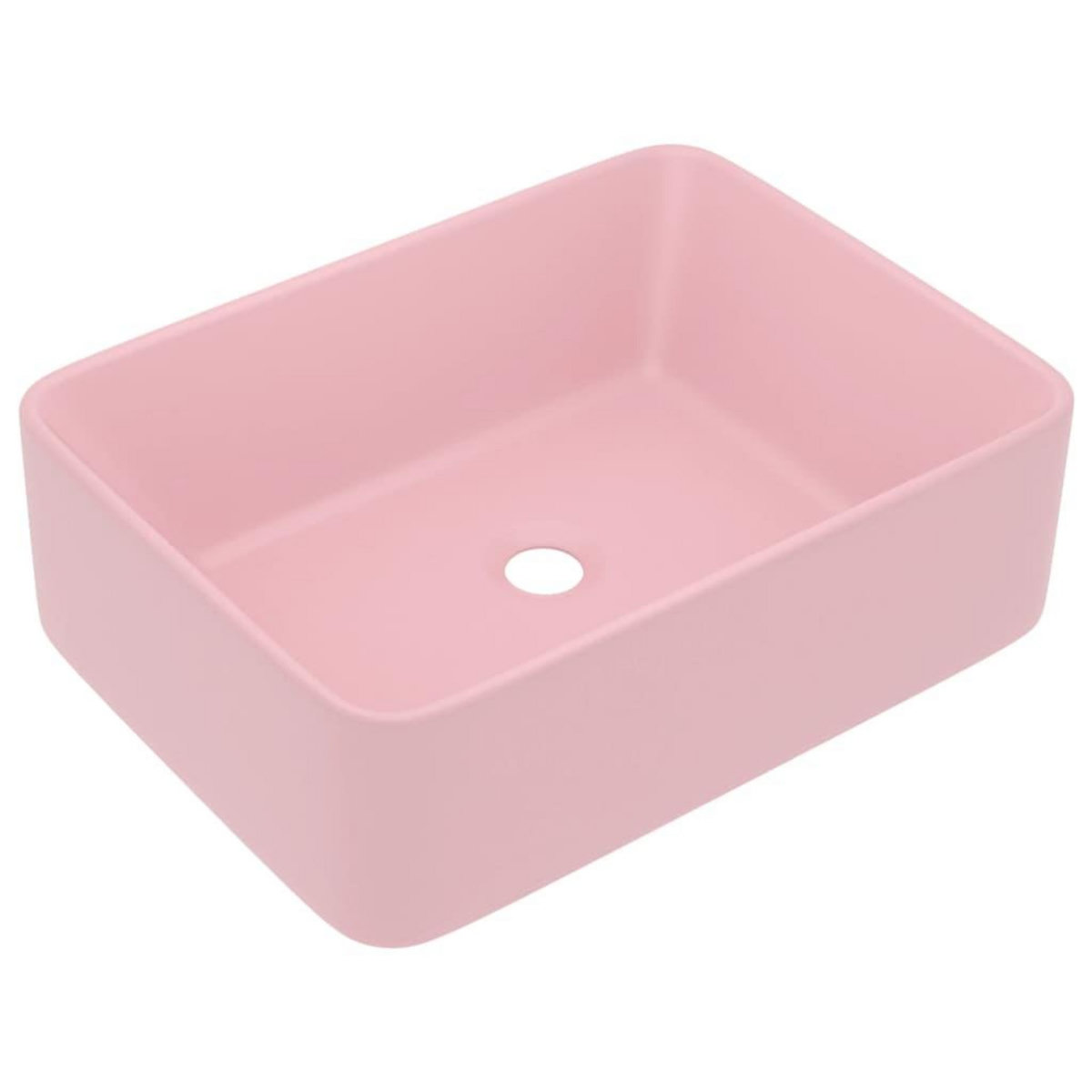 VIDAXL Lavabo de luxe Rose mat 41x30x12 cm Ceramique