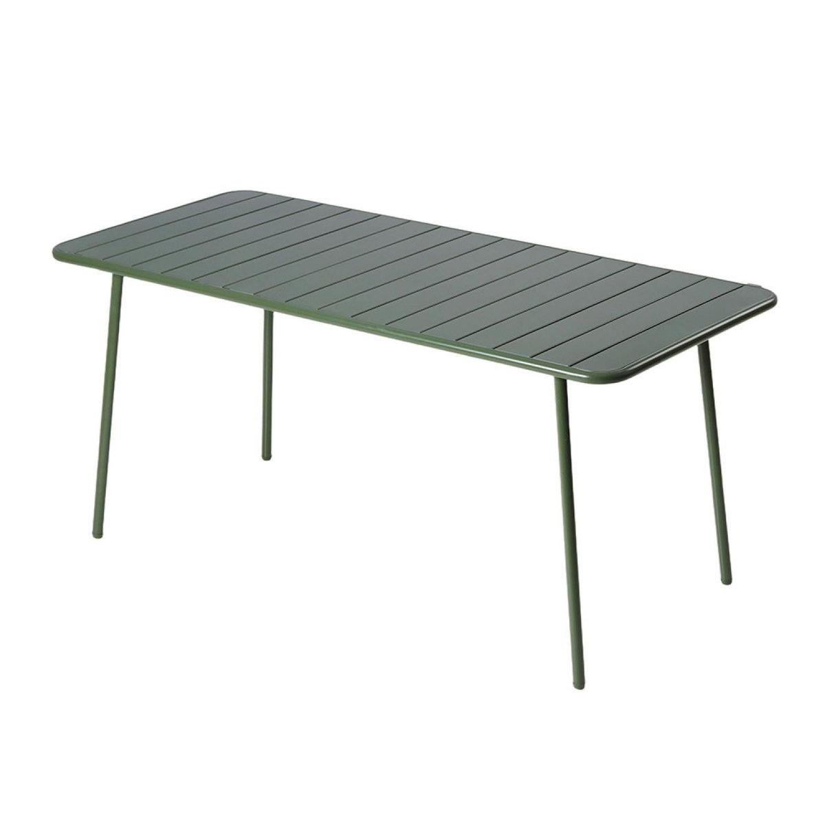CONCEPT USINE Table de jardin 6 places 160cm vert BERGAME