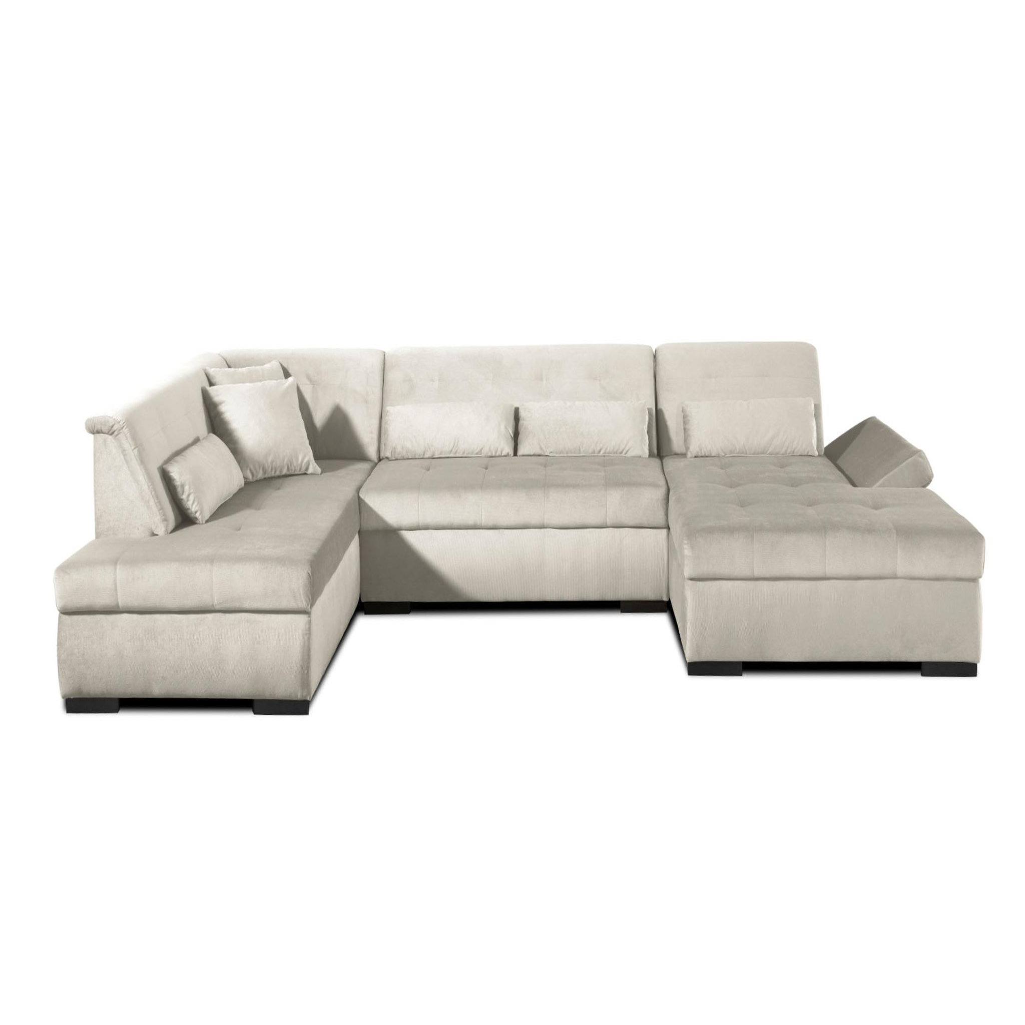 Voir la diapositive 1 : LISA DESIGN Vermont - canapé panoramique d'angle gauche - 7 places - xxl - en velours