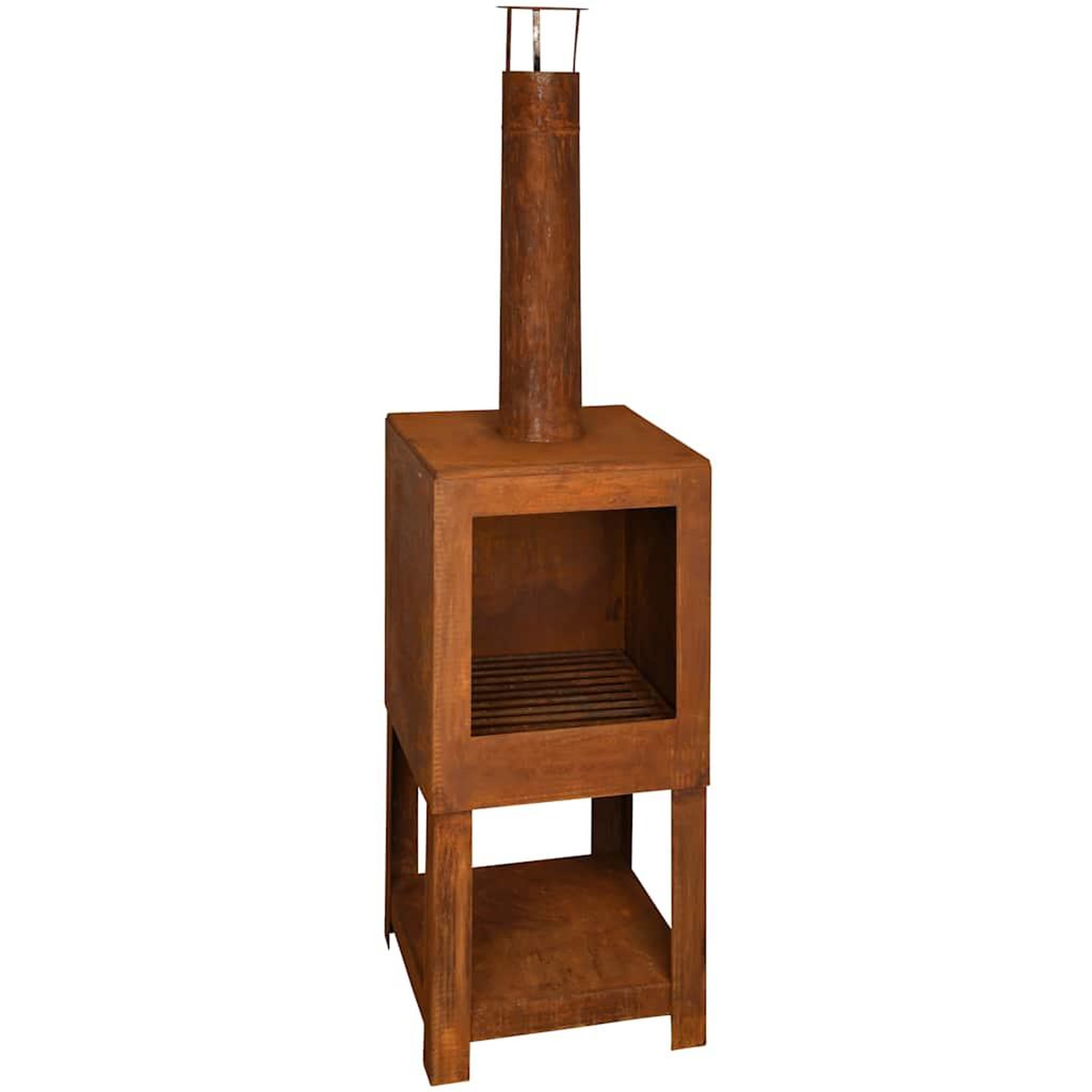 Voir la diapositive 2 : ESSCHERT DESIGN Esschert Design Cheminee d'exterieur avec rangement de bois FF298