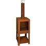 Voir la diapositive 2 : ESSCHERT DESIGN Esschert Design Cheminee d'exterieur avec rangement de bois FF298