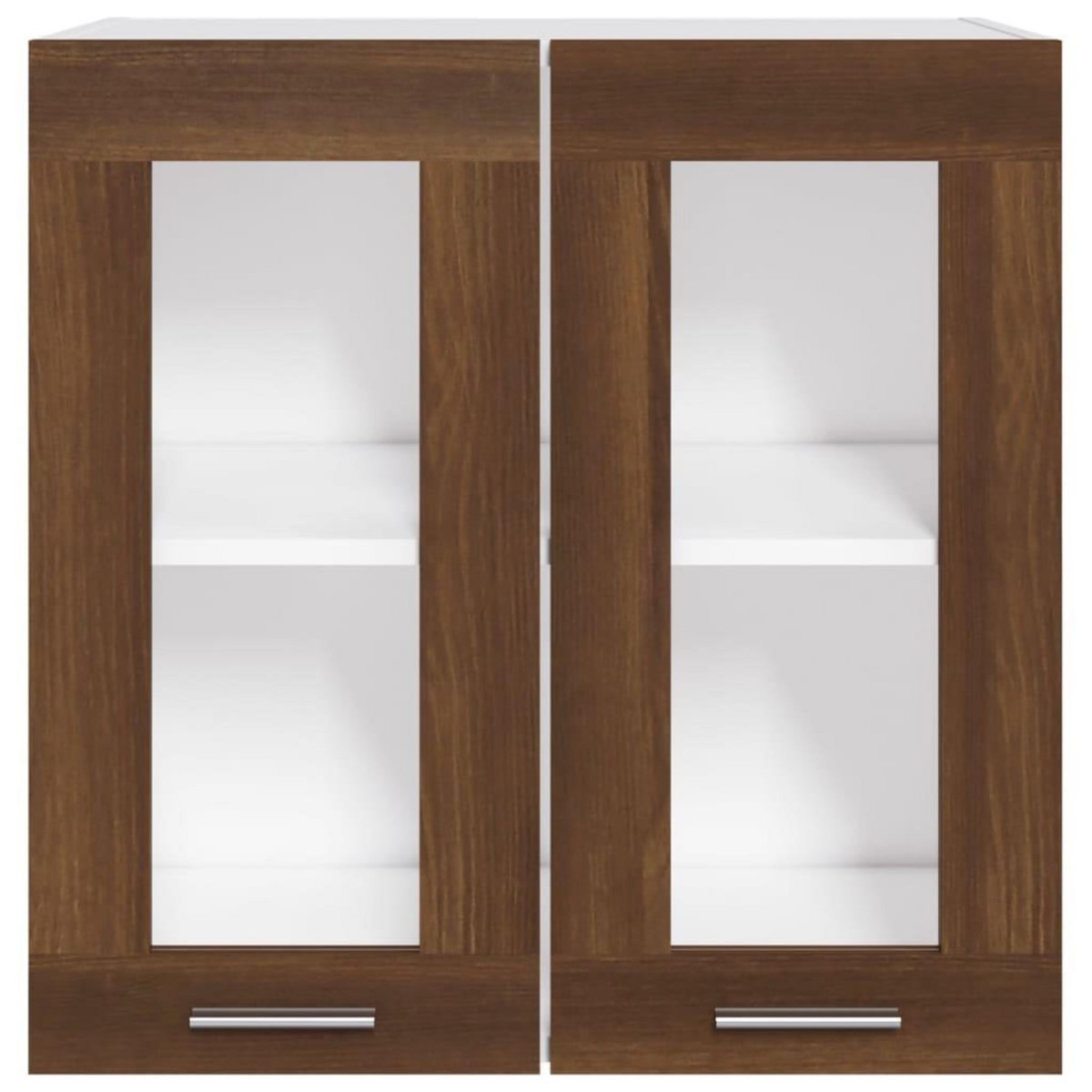 VIDAXL Armoire en verre suspendue Chene marron Bois d'ingenierie
