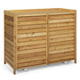 Voir la diapositive 1 : ID MARKET Cache climatiseur en bois naturel protection unité extérieur 95 x 50 x 80 cm