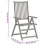Voir la diapositive 6 : VIDAXL Chaises inclinables de jardin lot de 2 et coussins Bois acacia