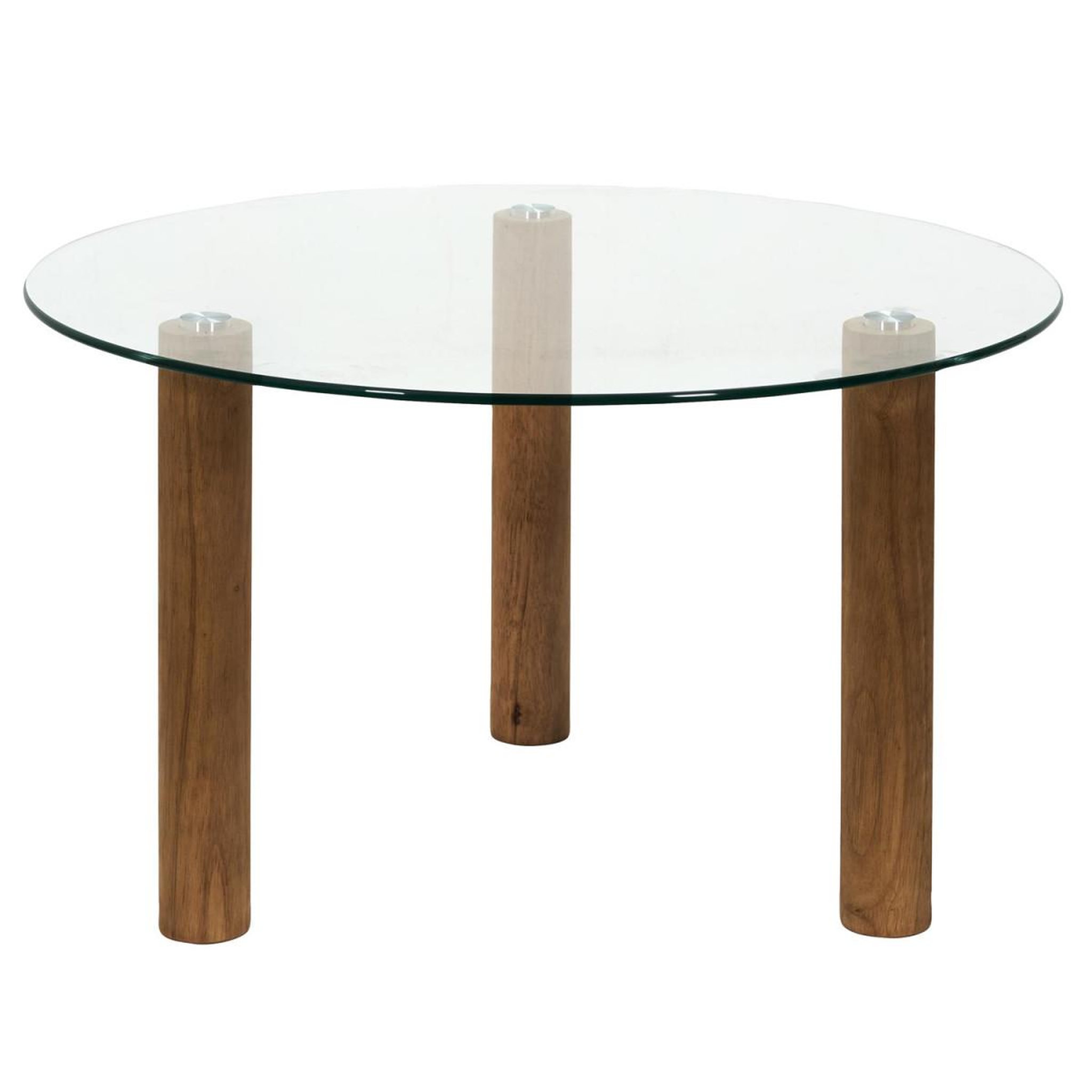 The Home Deco Factory Table basse ronde en verre  clara  75cm transparent