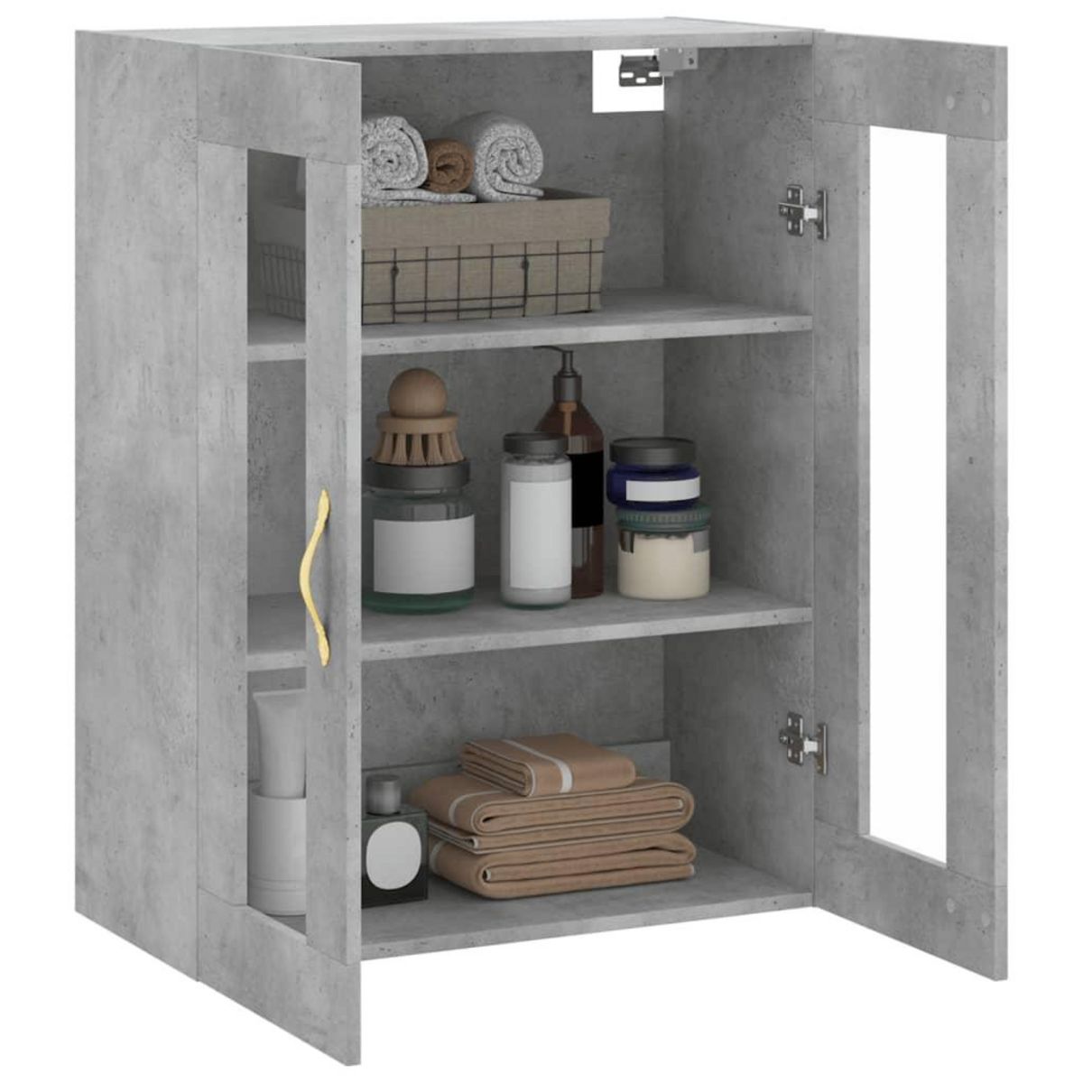 VIDAXL Armoire murale gris beton 69,5x34x90 cm