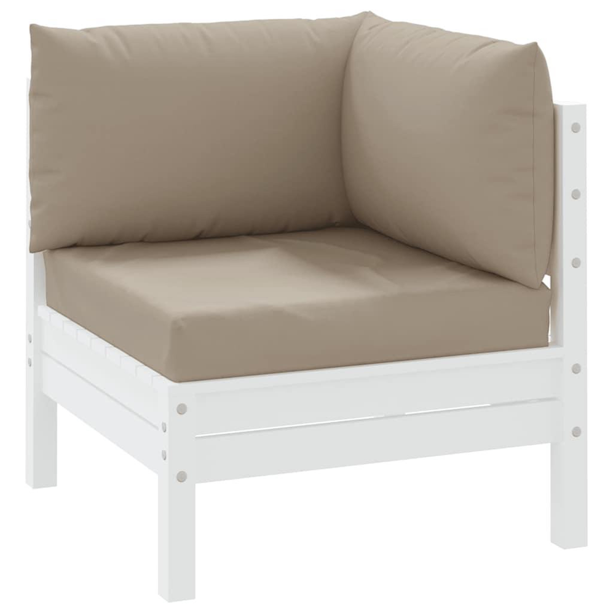 Voir la diapositive 3 : VIDAXL Coussins de palette lot de 3 taupe tissu oxford