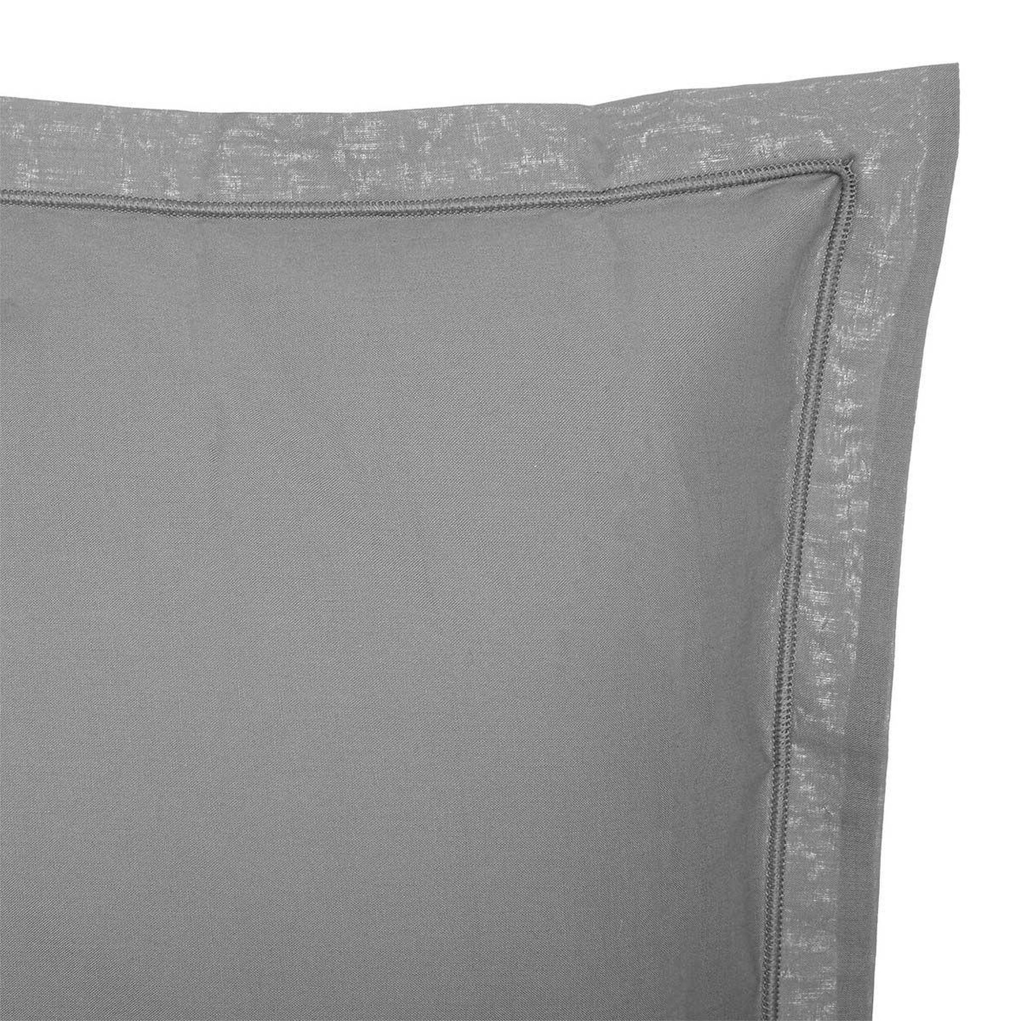Voir la diapositive 2 : ATMOSPHERA Taie d'oreiller  percale  50x70cm gris