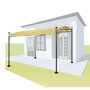 Voir la diapositive 2 : WERKAPRO Toile de pergola crème 3 x 2,5m 180g/m2