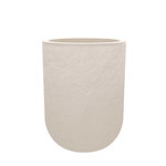 Eda Pot de fleurs rond en plastique Volcania UP - Beige calcaire - Ø 50 cm - Eda