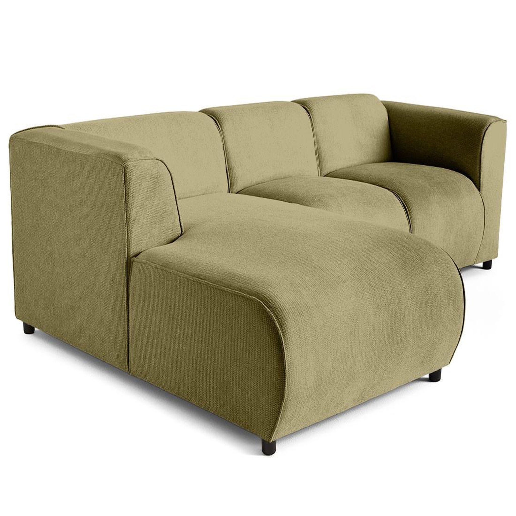 Voir la diapositive 2 : LISA DESIGN Suaro - canapé modulable d'angle gauche 4 places en tissu texturé