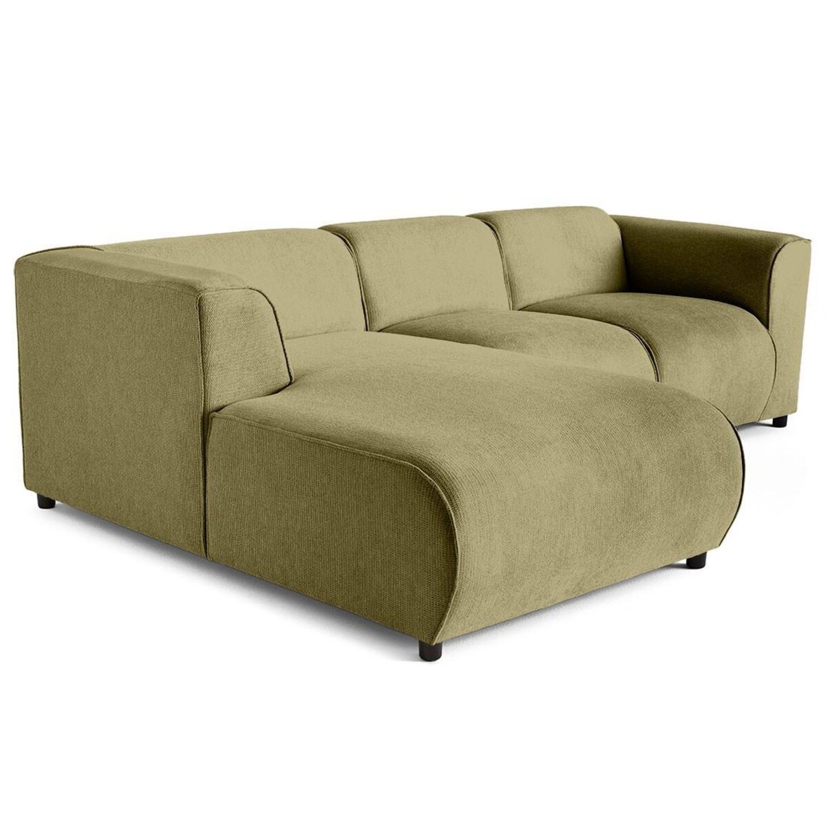 LISA DESIGN Suaro - canapé modulable d'angle gauche 4 places en tissu texturé