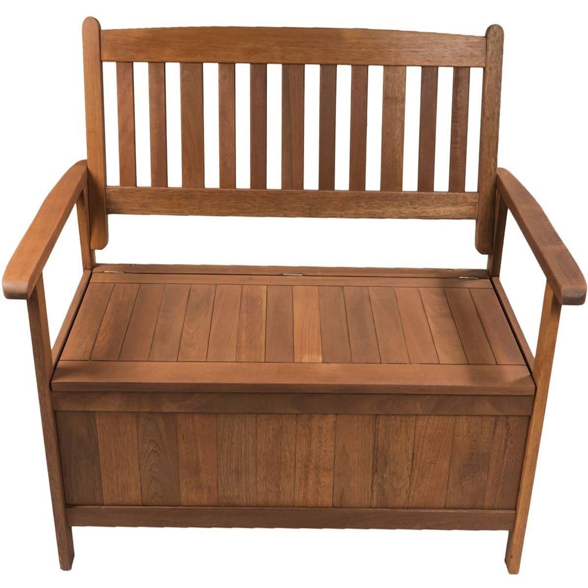 Habitat et Jardin Banc de jardin 2 places avec coffre  Manille  - Mapel en Bois - Marron