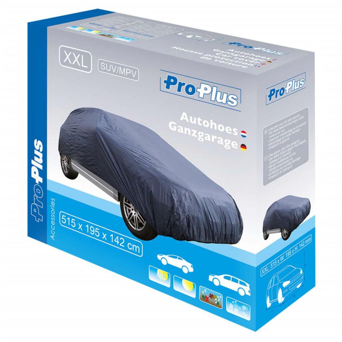 PROPLUS ProPlus Housse VUS/VUM XXL 515 x 195 x 142 cm Bleu fonce