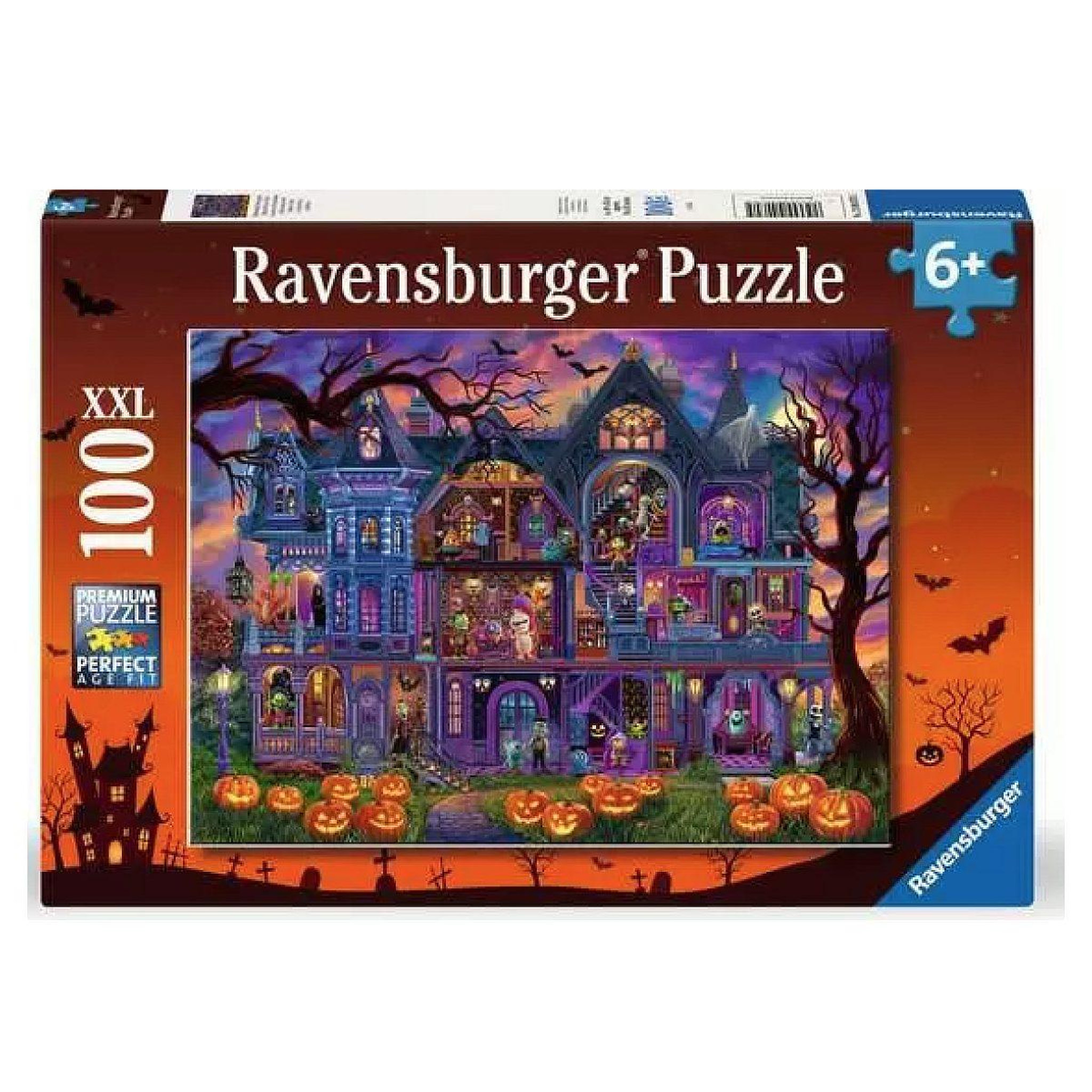 RAVENSBURGER Puzzle 100 pieces xxl - la maison des monstres