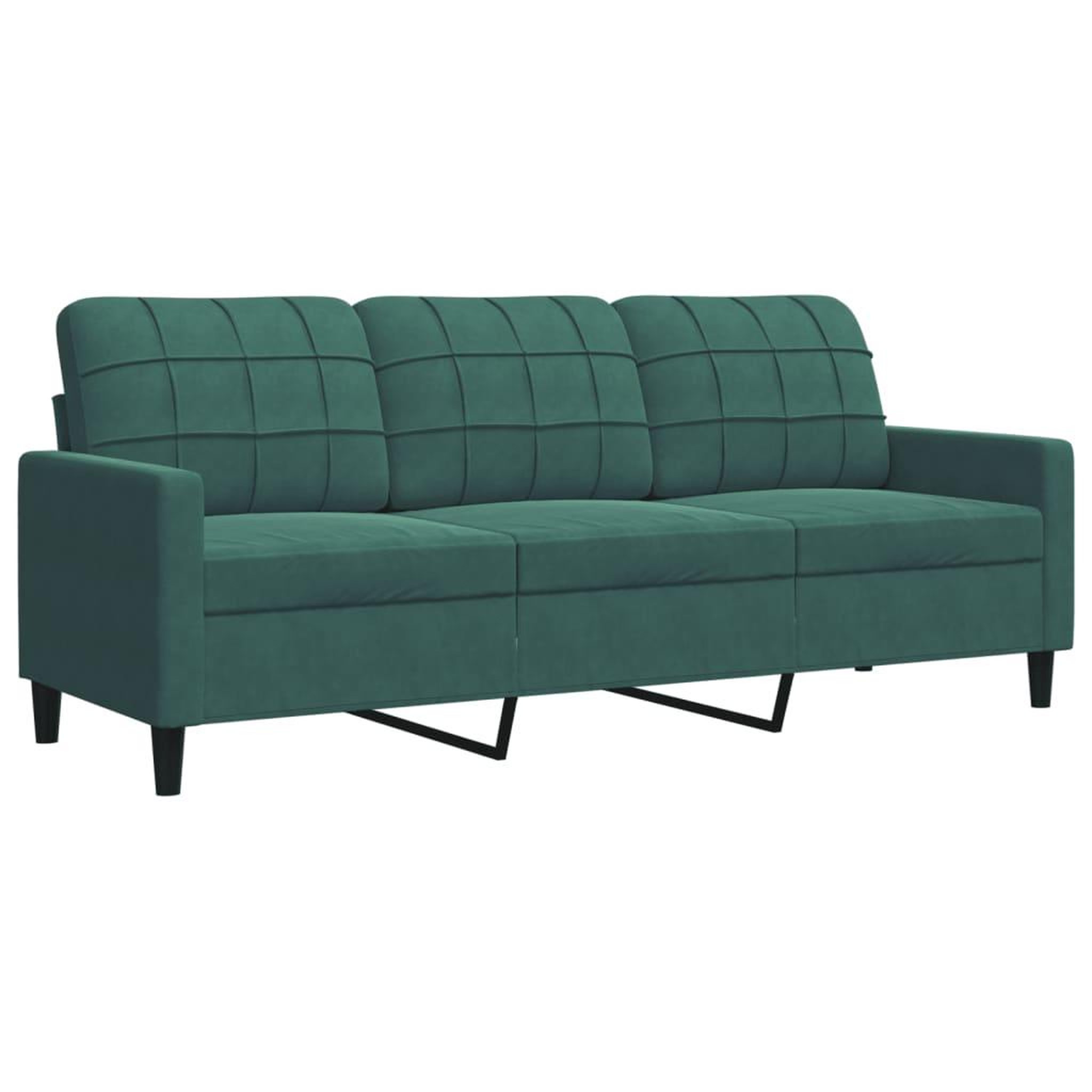 Voir la diapositive 5 : VIDAXL Ensemble de canapes 2 pcs avec coussins Vert fonce Velours