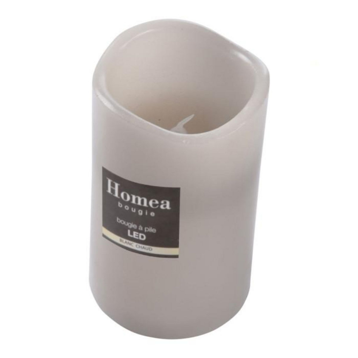 Paris Prix Bougie Pilier LED  Jasper  15cm Gris Clair