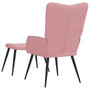 Voir la diapositive 5 : VIDAXL Chaise de relaxation avec tabouret Rose Velours