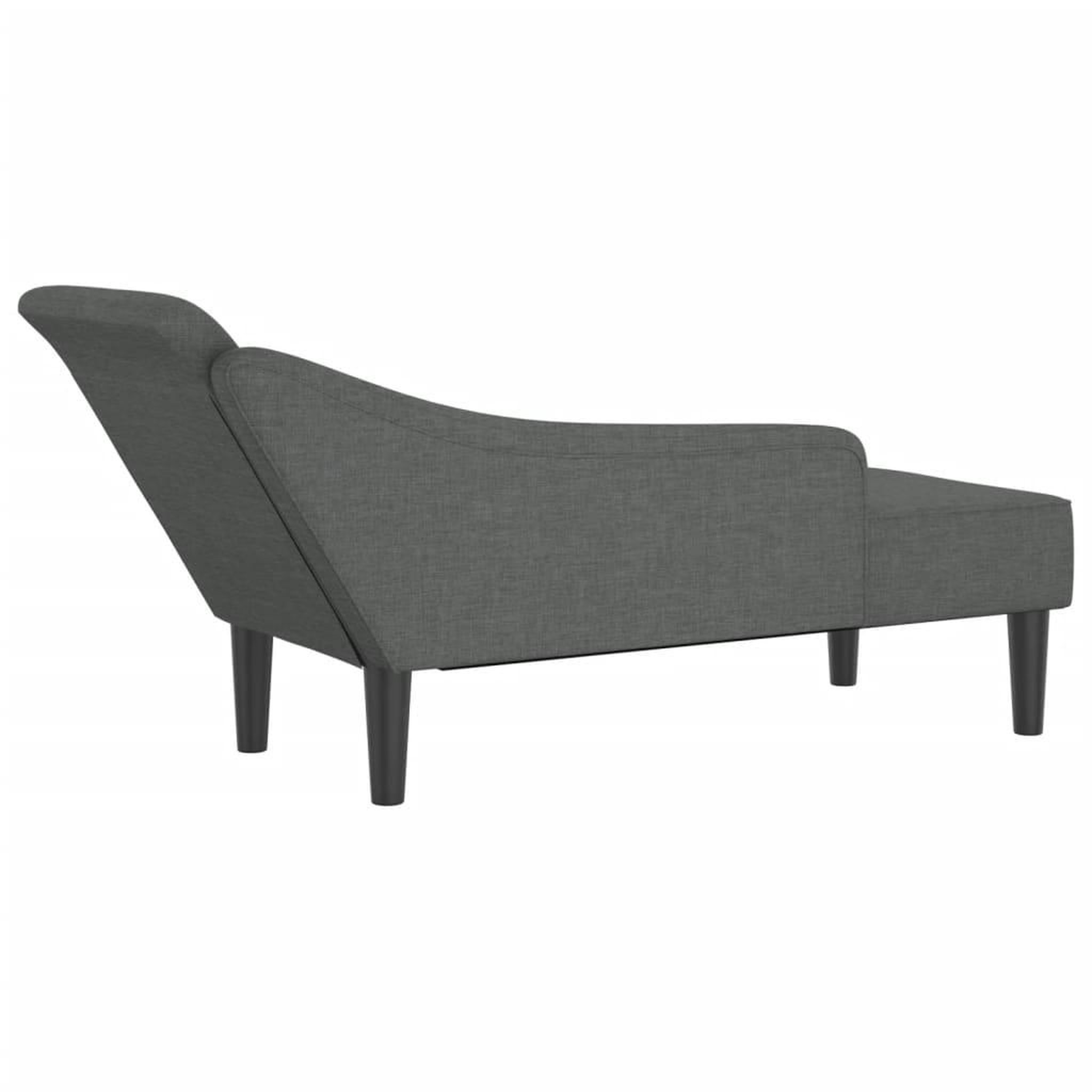 Voir la diapositive 5 : VIDAXL Chaise longue avec coussins gris fonce tissu