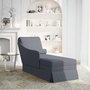 Voir la diapositive 2 : VIDAXL Fauteuil long et traversin accoudoir droit gris fonce velours
