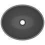 Voir la diapositive 4 : VIDAXL Lavabo ovale de luxe Gris fonce mat 40x33 cm Ceramique