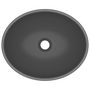 Voir la diapositive 4 : VIDAXL Lavabo ovale de luxe Gris fonce mat 40x33 cm Ceramique