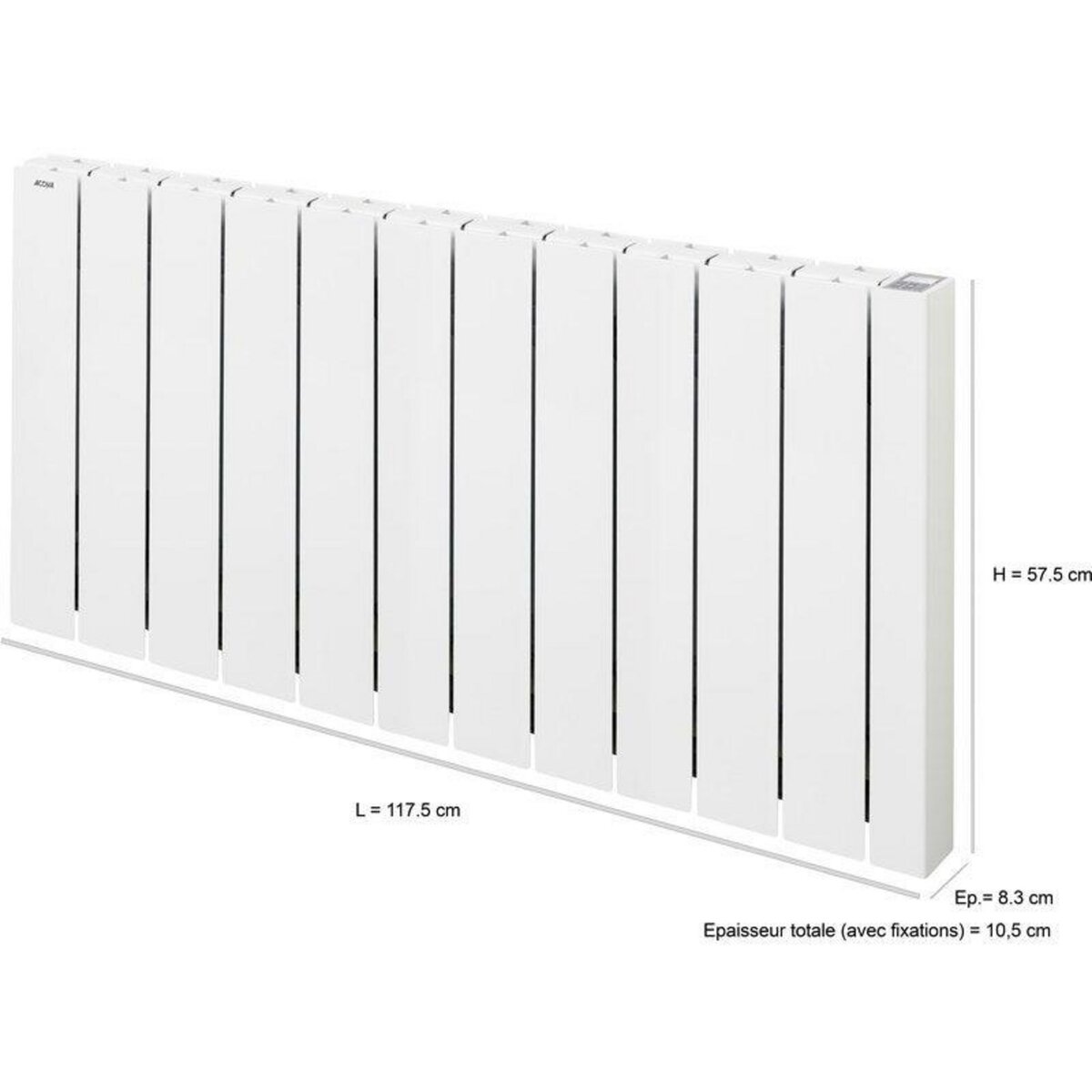 Acova Radiateur électrique connecté à inertie fluide 2000 W Alcantara