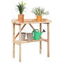 Voir la diapositive 1 : VIDAXL Table a plantes avec etagere 78x38x82,5 cm bois de sapin solide