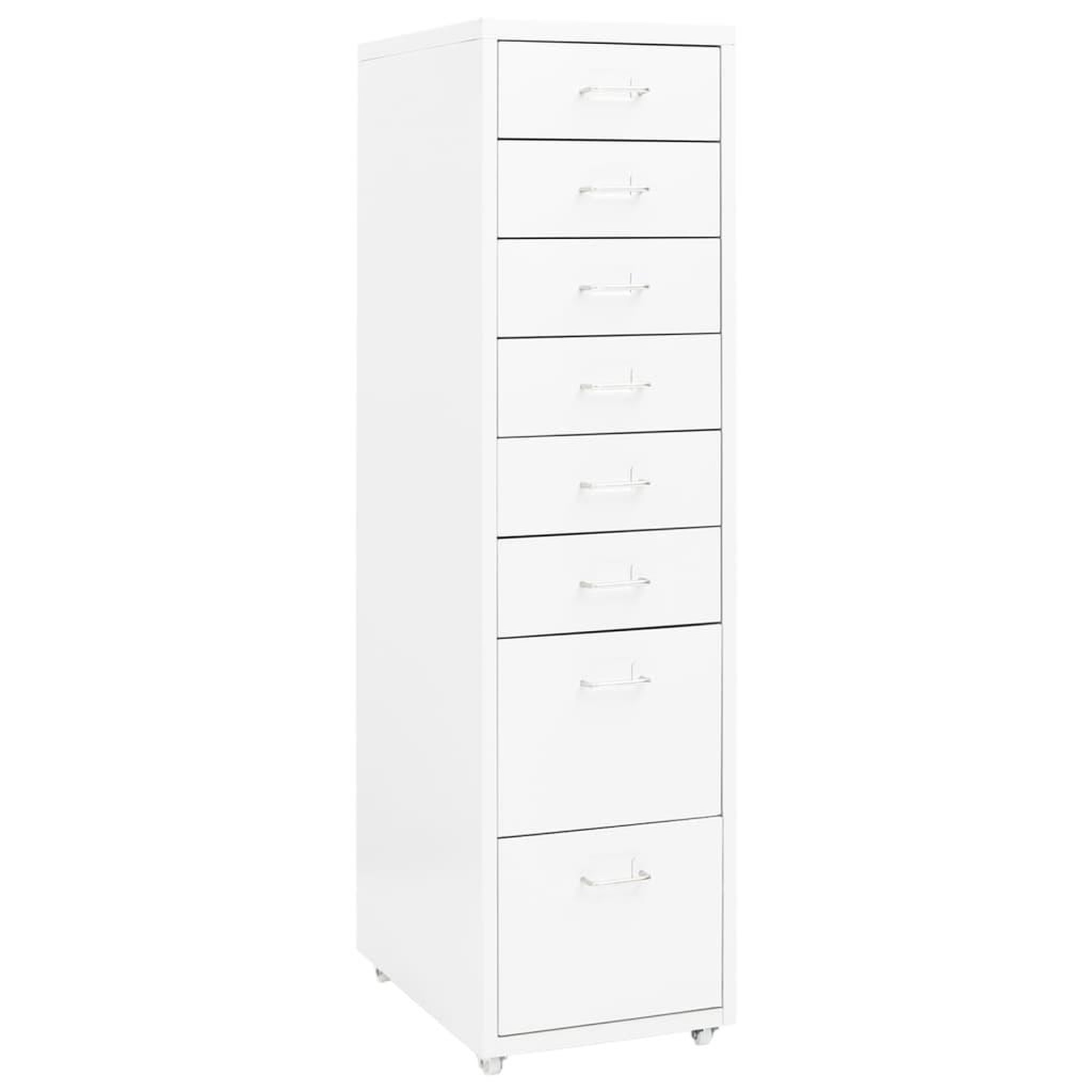 VIDAXL Classeur mobile Blanc 28x41x109 cm Metal
